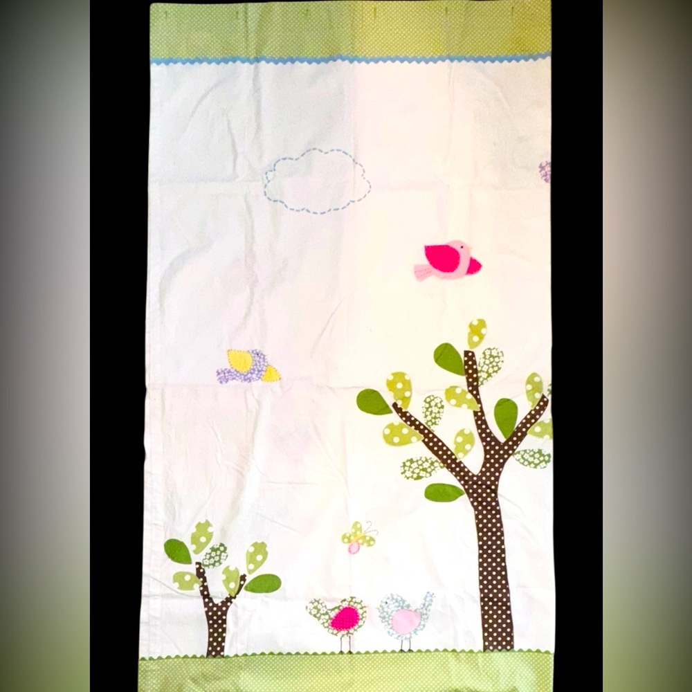 Pottery Barn Kids Hayley Owl and Birds Shower curtain EUC